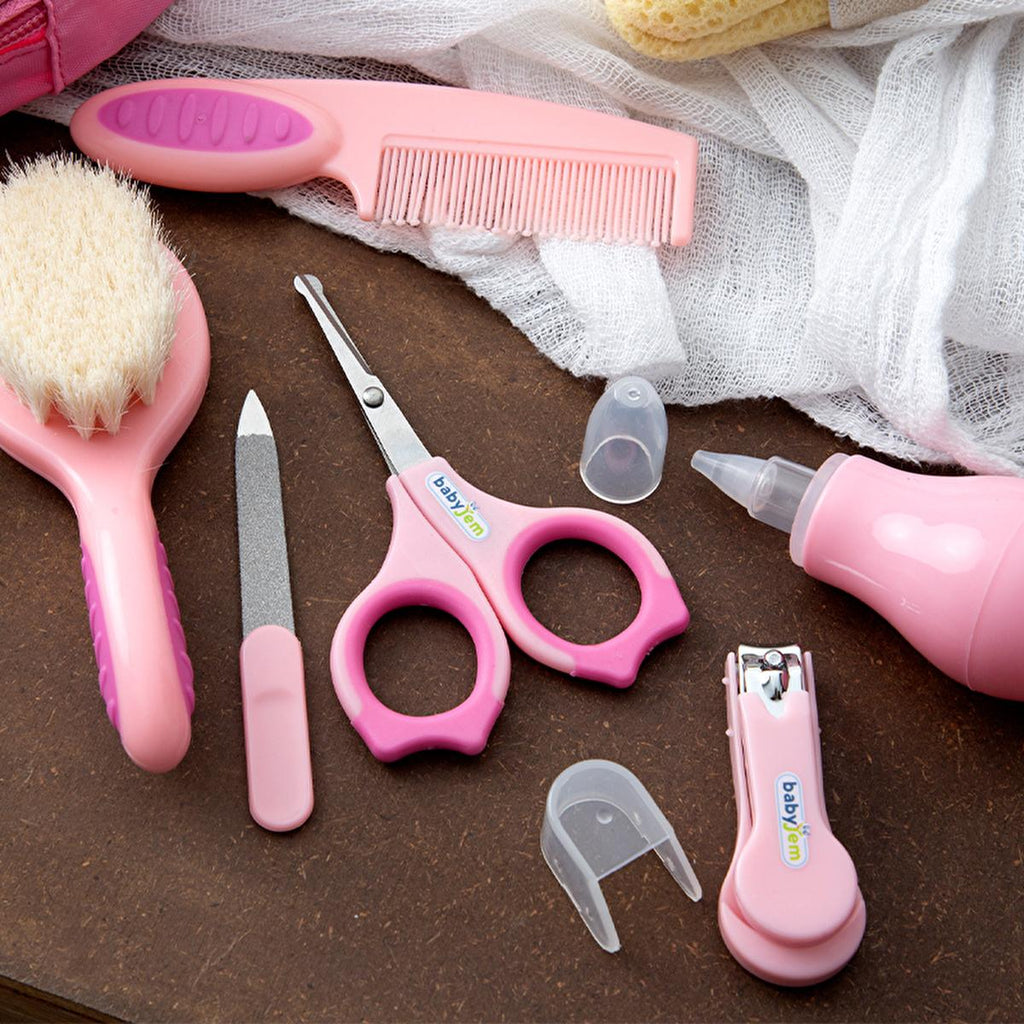 Babyjem Baby Care Set - 7 Piece Newborn Grooming Kit with Portable Case