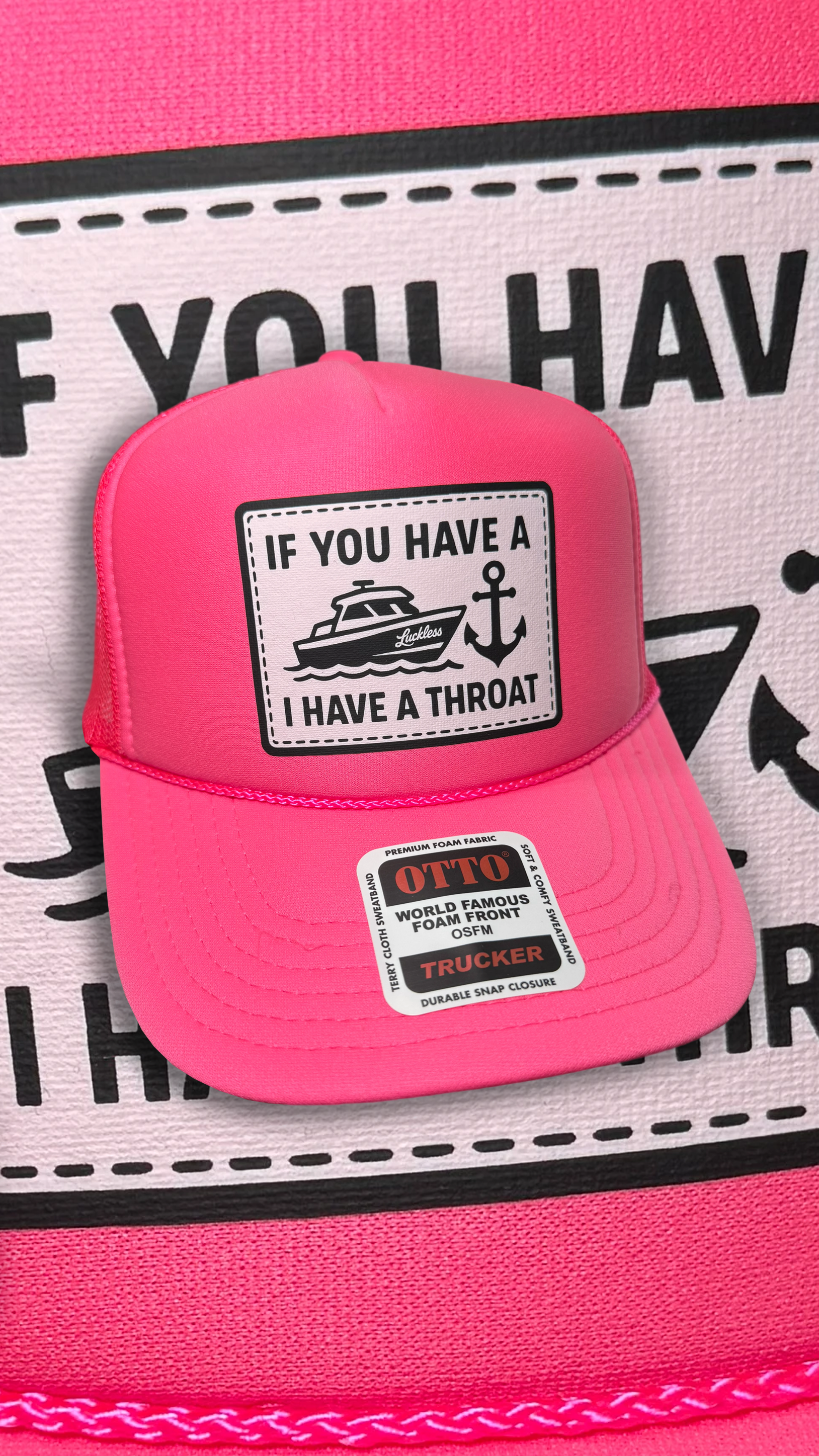 Boat Throat Trucker Hat — view 3