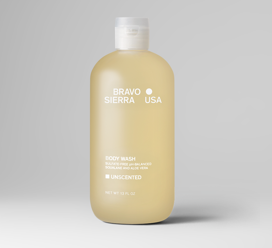 Bravo Sierra Body Wash — applied/used demo