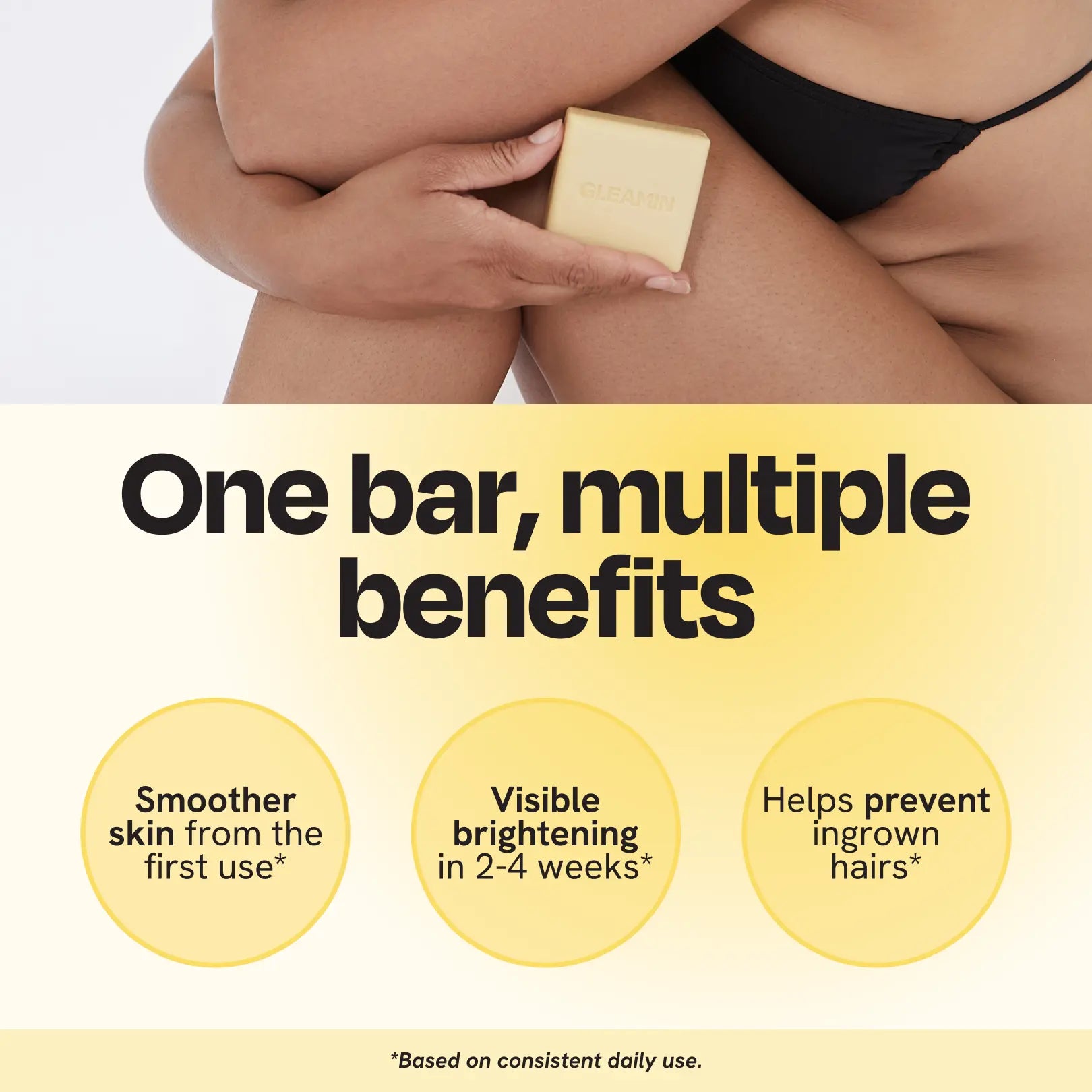Gleamin Glow Body Bar — brightening daily cleansing bar