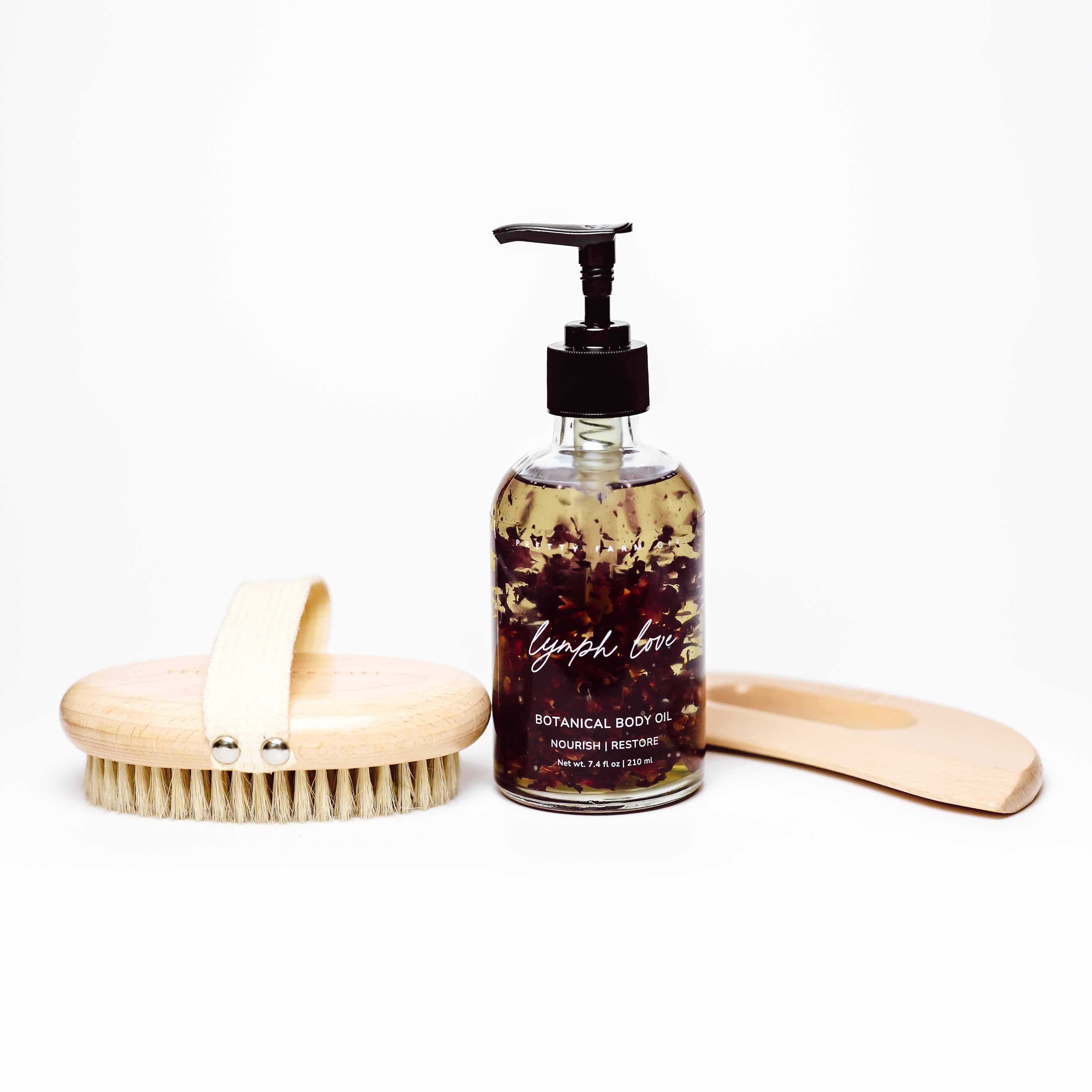 Pretty farm girl Body Care Lymphatic Routine Kit — side view