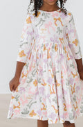 Mila & Rose ® Boho Bows 3/4 Sleeve Pocket Twirl Dress — main product shot