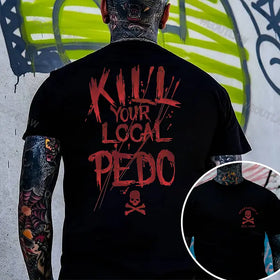 Bold Red Letter T-Shirt - High-Contrast Graphic Tee, Unisex Statement Slogan Shirt, Classic Black/White Red Print Apparel
