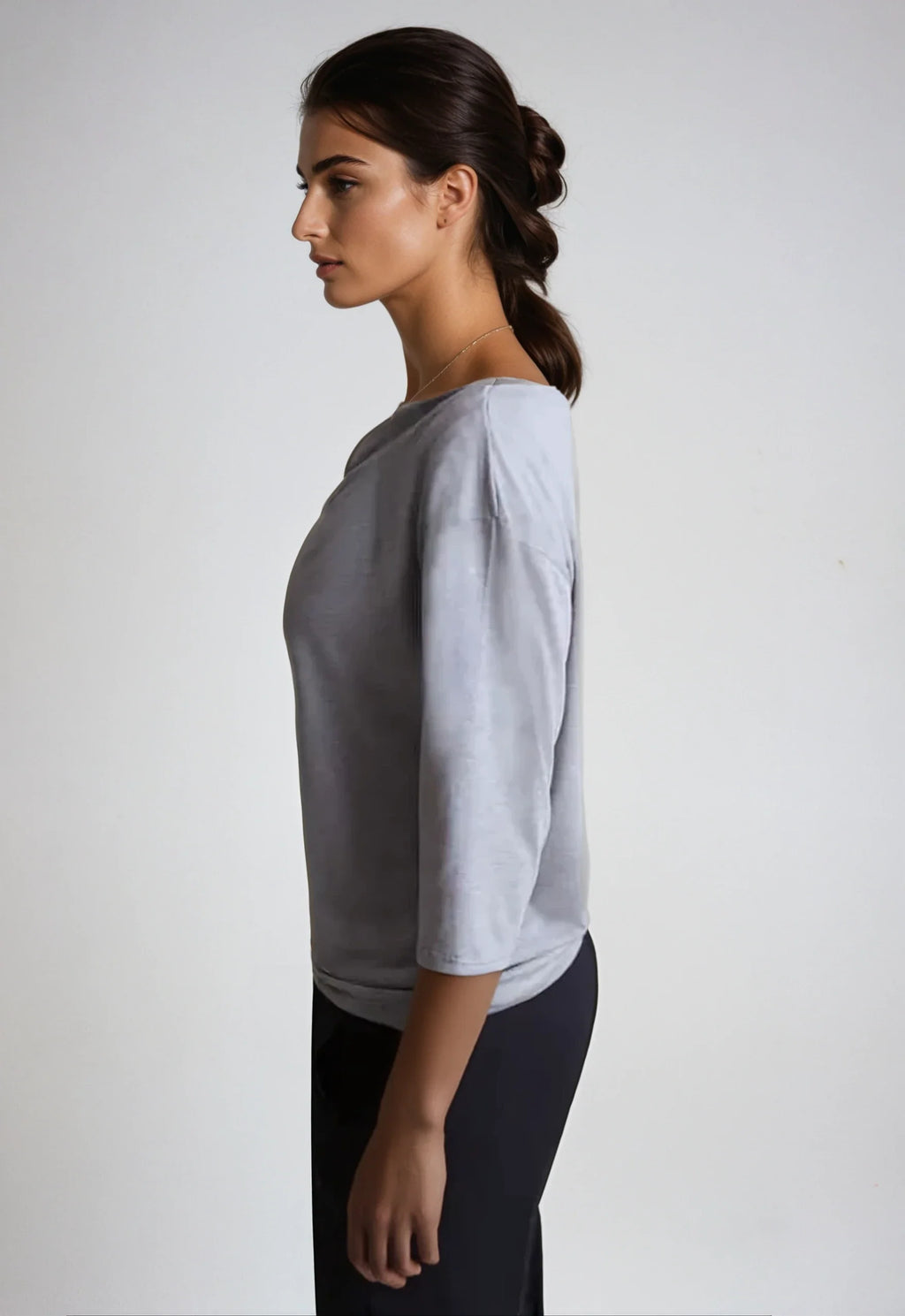 Buki Bon Voyage Travel Tee - Heather Grey — lifestyle context