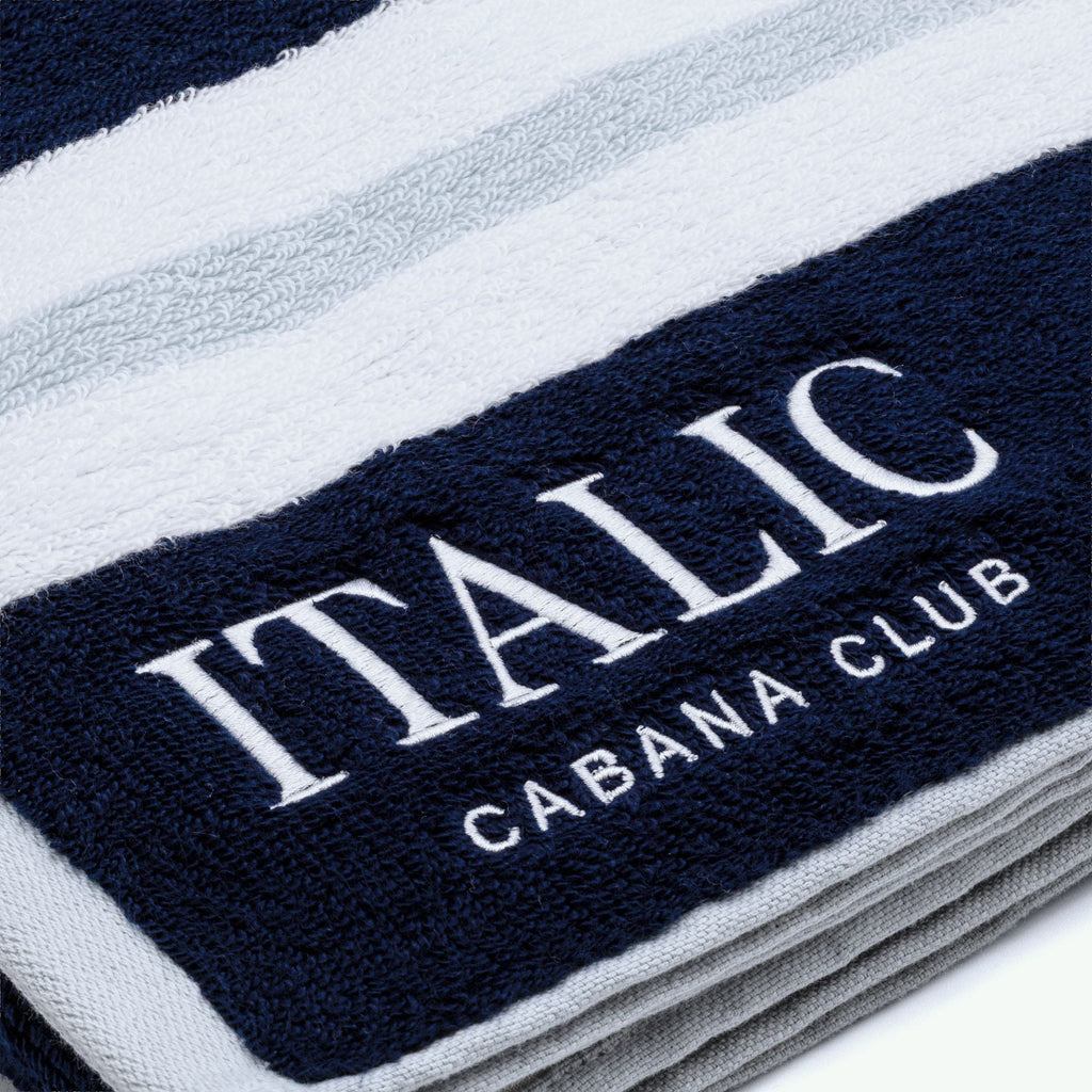 Italic Bondi Cabana Towels — flat-lay composition