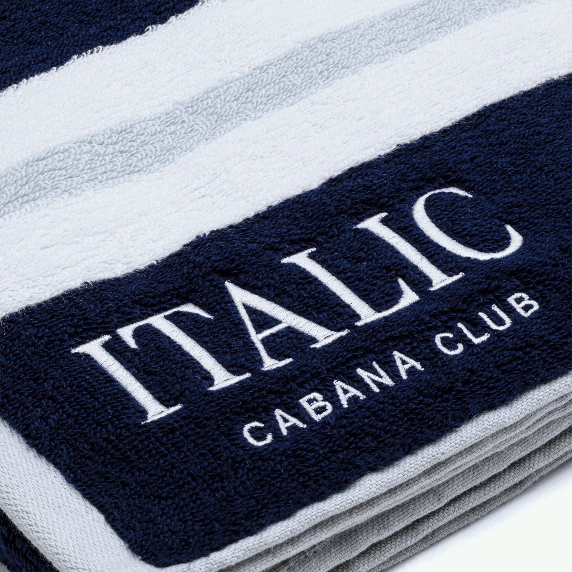 Italic Bondi Cabana Towels — flat-lay composition