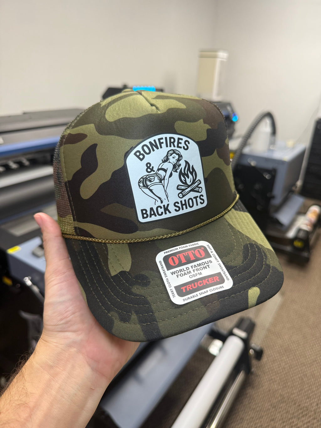 Bonfires & Back Shots Trucker Hat — view 5