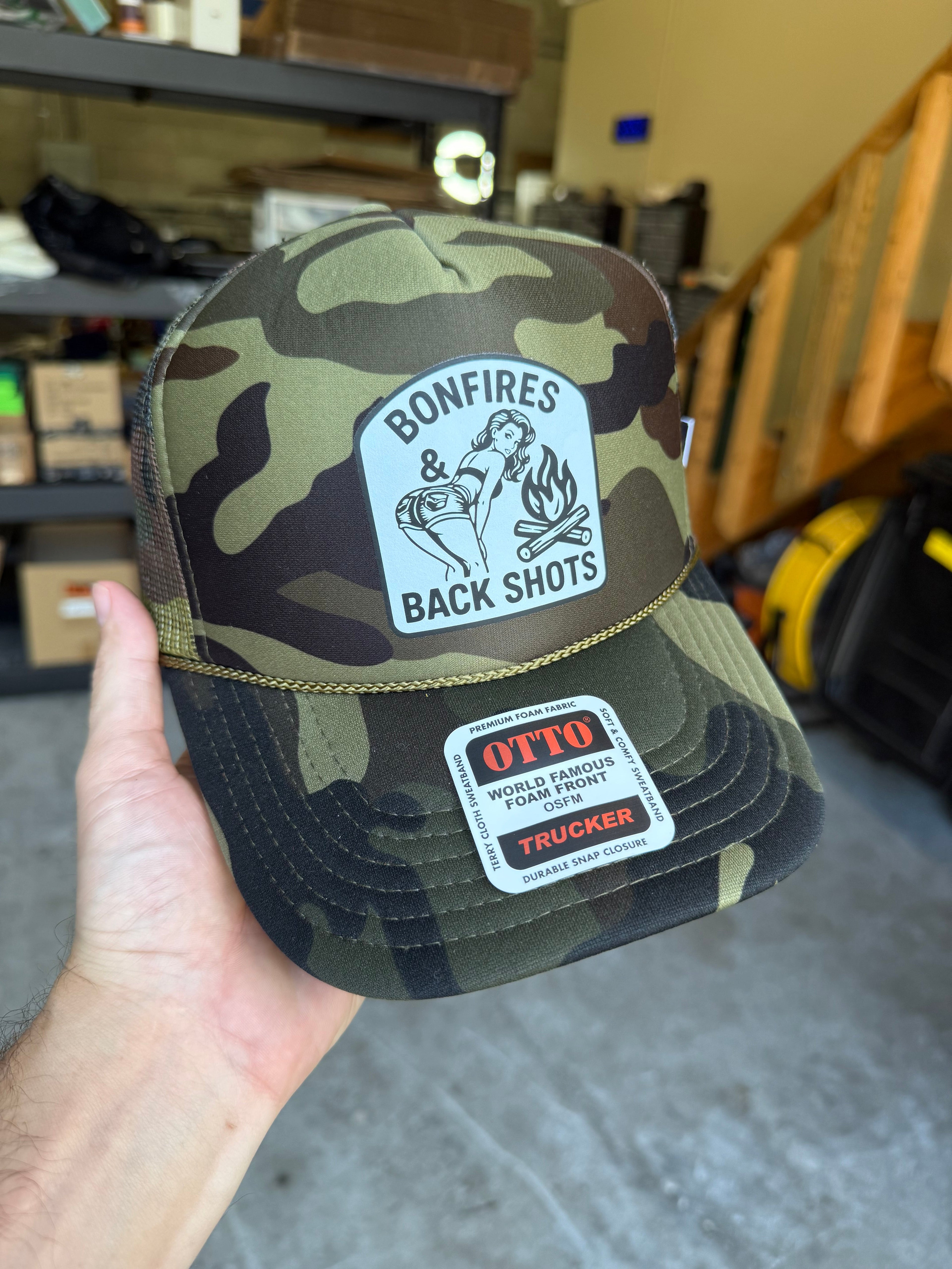 Bonfires & Back Shots Trucker Hat — view 6