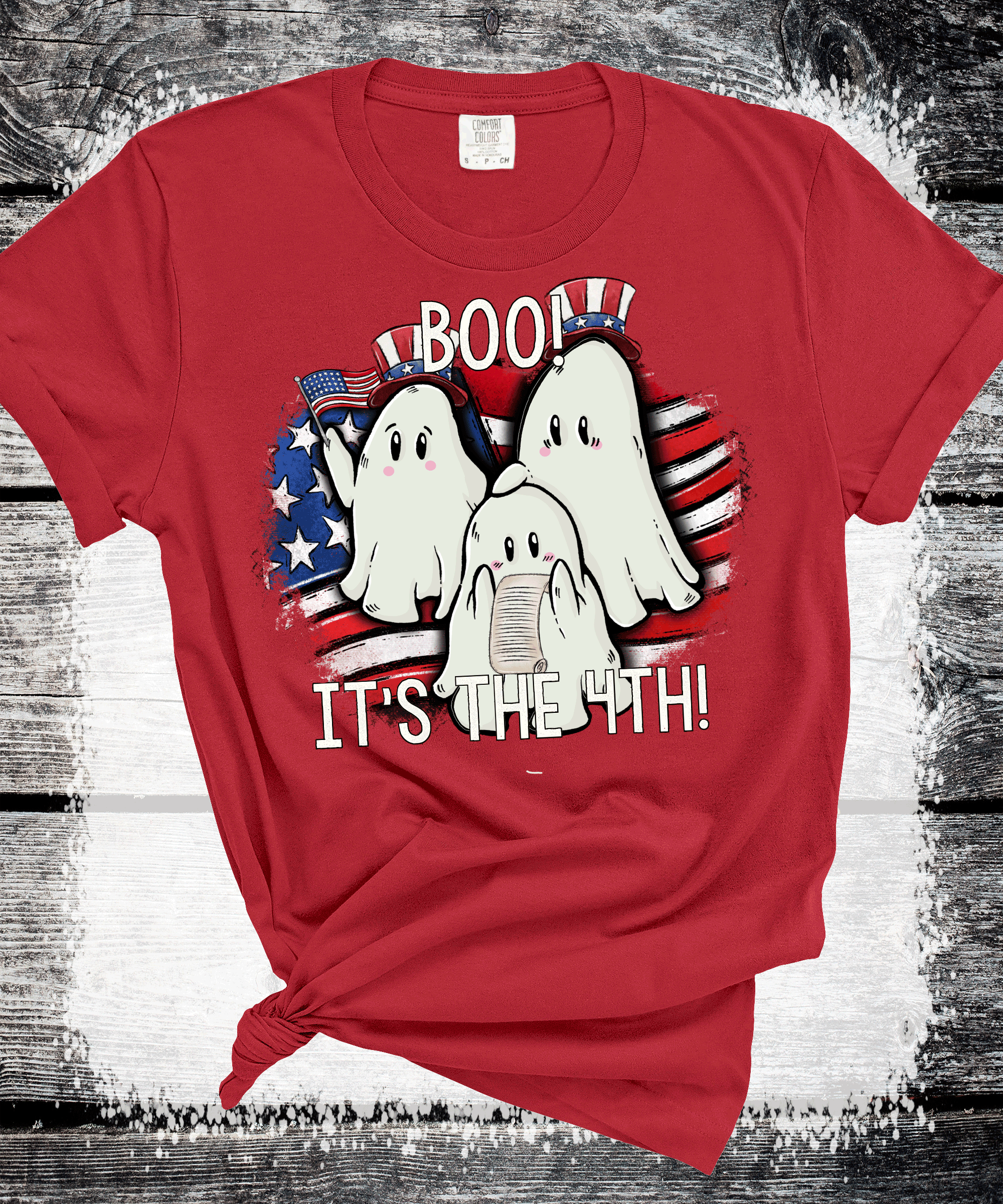 A Blessed Texas Mess Boutique 4th of July Shirt, Comfort Colors® Ghost Shirt, Patriotic ghost Tshirt,… — dtf / graphic shirts category context