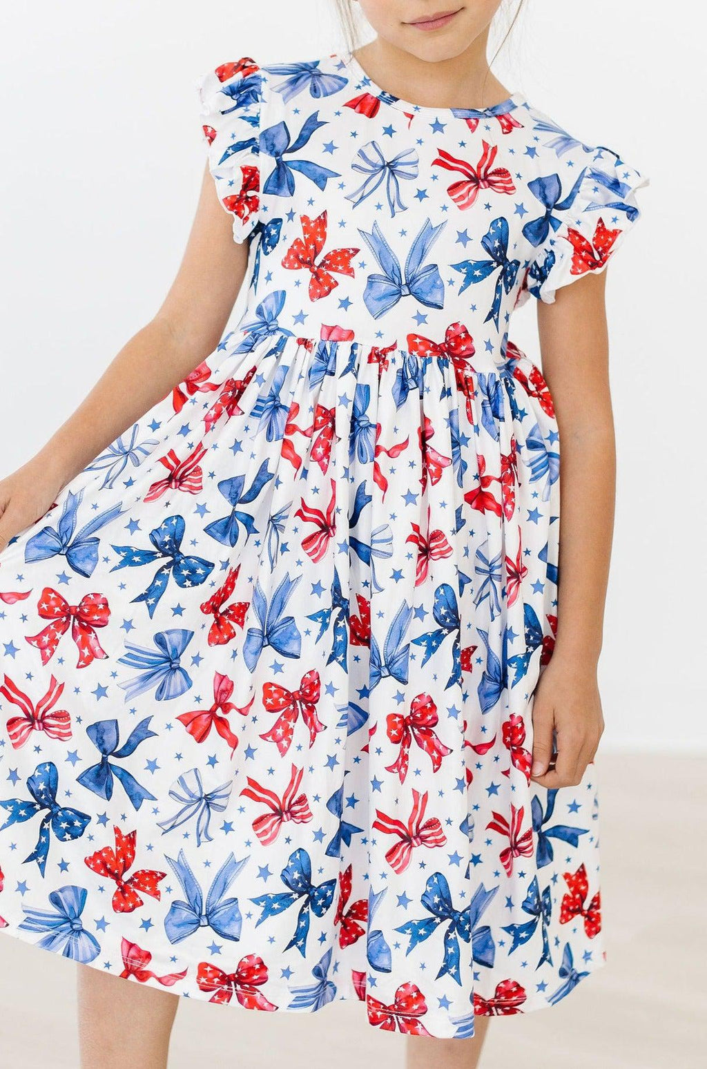 Mila & Rose ® Born to Sparkle Flutter Sleeve Twirl Dress — lifestyle context