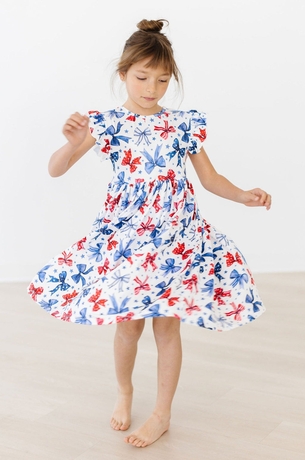 Mila & Rose ® Born to Sparkle Flutter Sleeve Twirl Dress — alternative angle