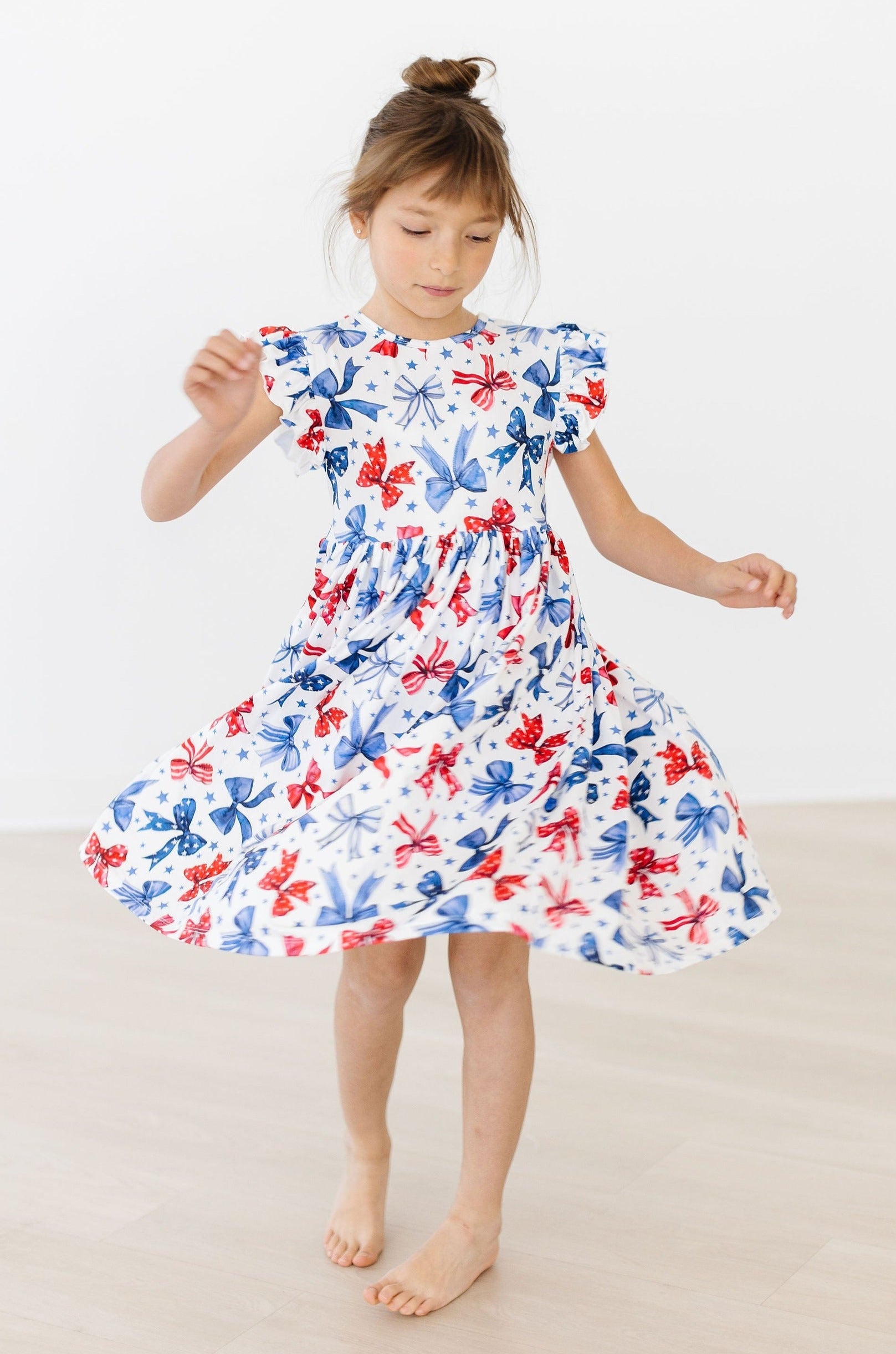 Mila & Rose ® Born to Sparkle Flutter Sleeve Twirl Dress — alternative angle