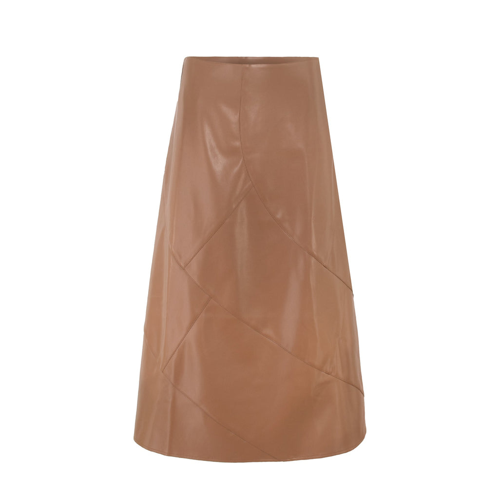 profile-nyc LEATHER SEAM SKIRT — side view