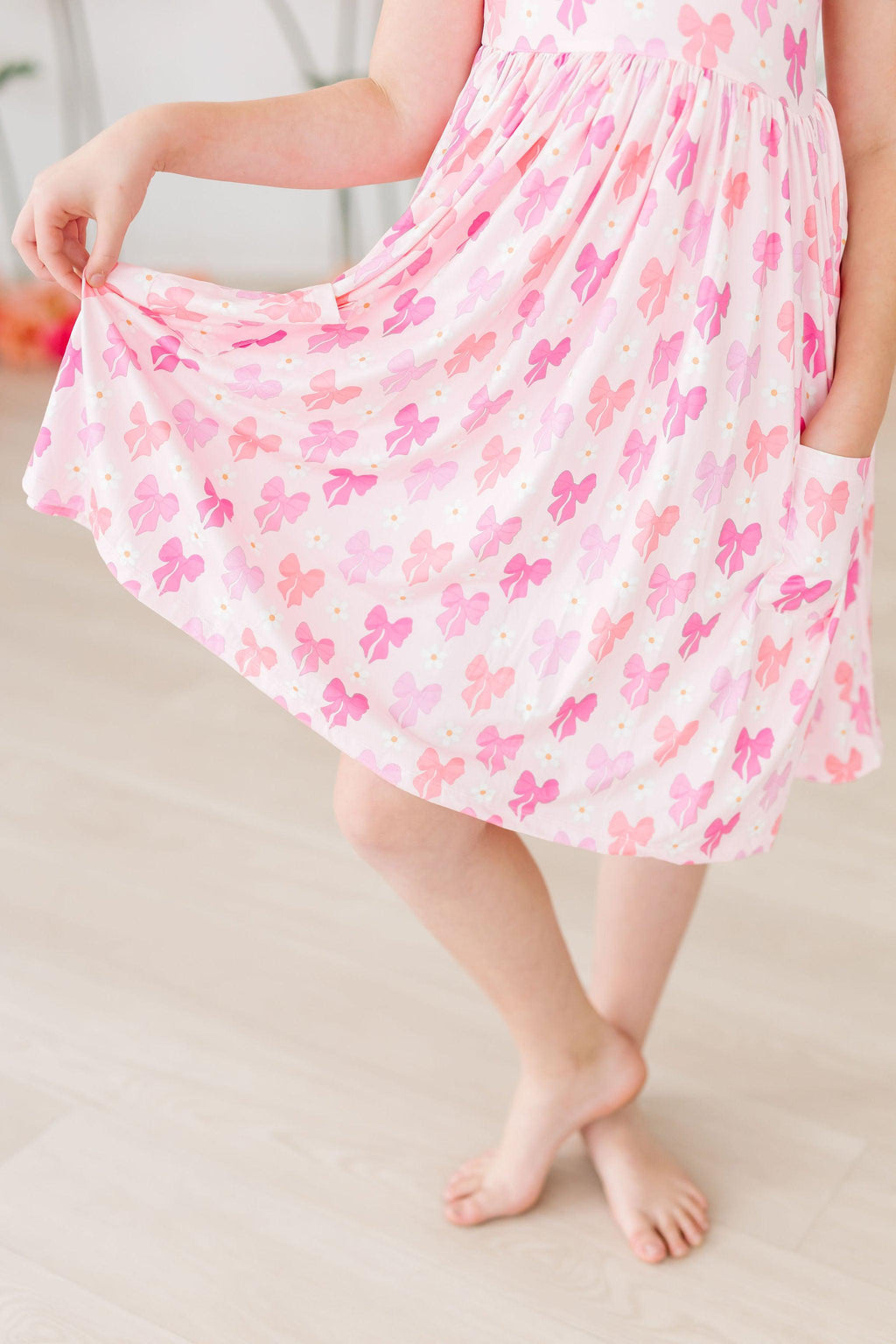 Mila & Rose ® Bow Beauty S/S Pocket Twirl Dress — alternative angle