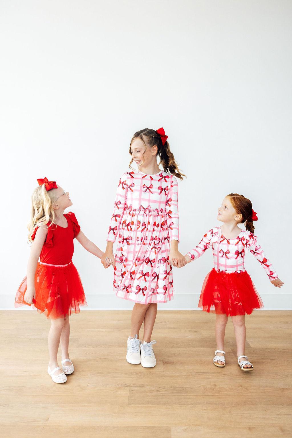 Mila & Rose ® Bow La La L/S Flutter Sleeve Leotard — lifestyle context