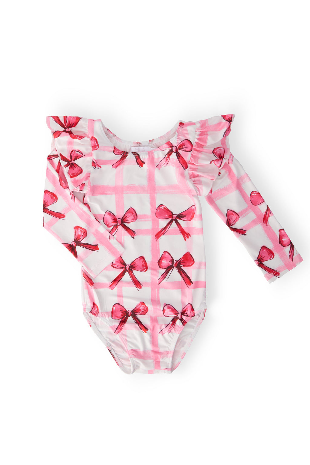Mila & Rose ® Bow La La L/S Flutter Sleeve Leotard — main product shot