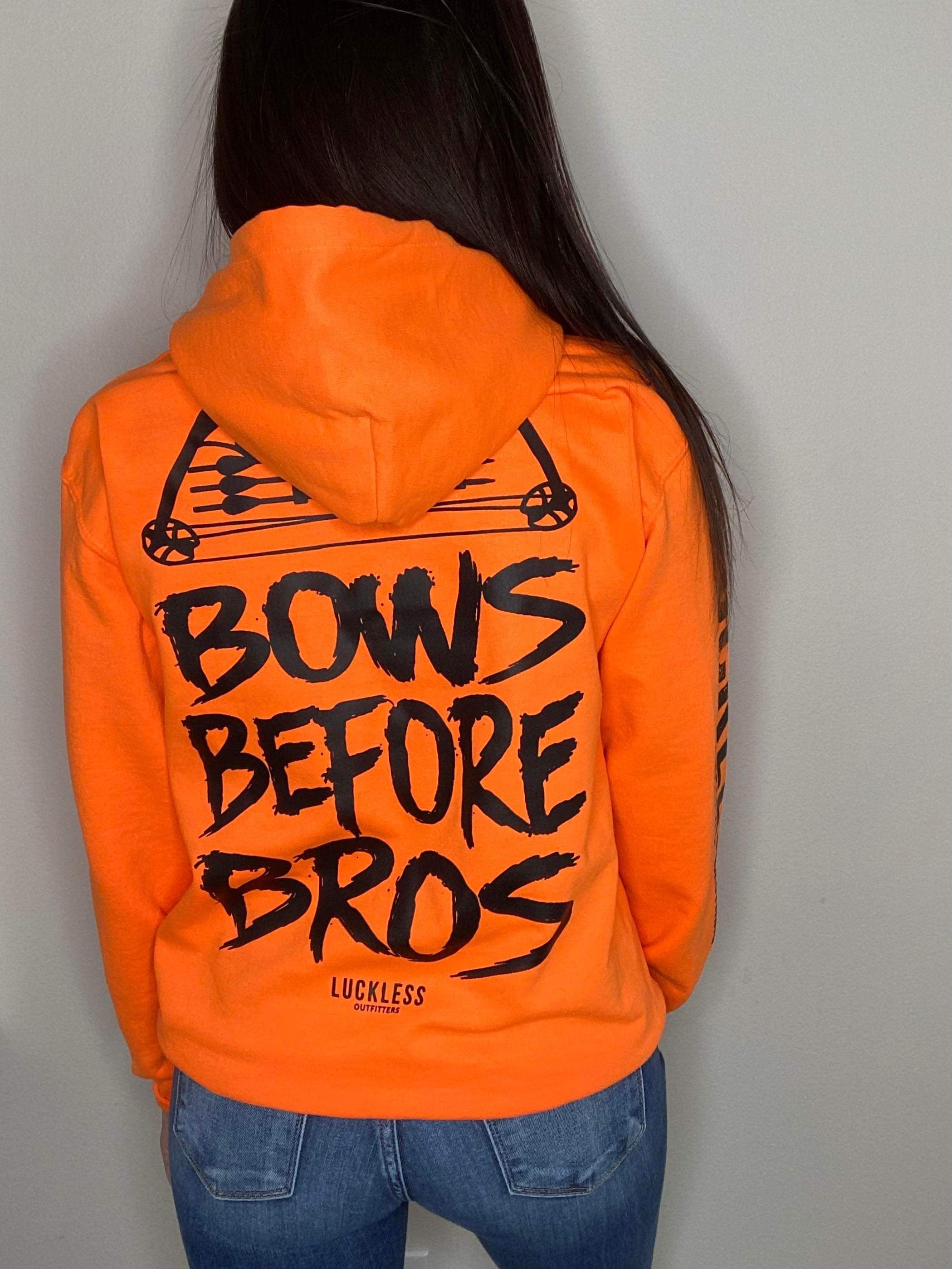 Luckless Outfitters Bows Before Bros Hoodie — lifestyle context