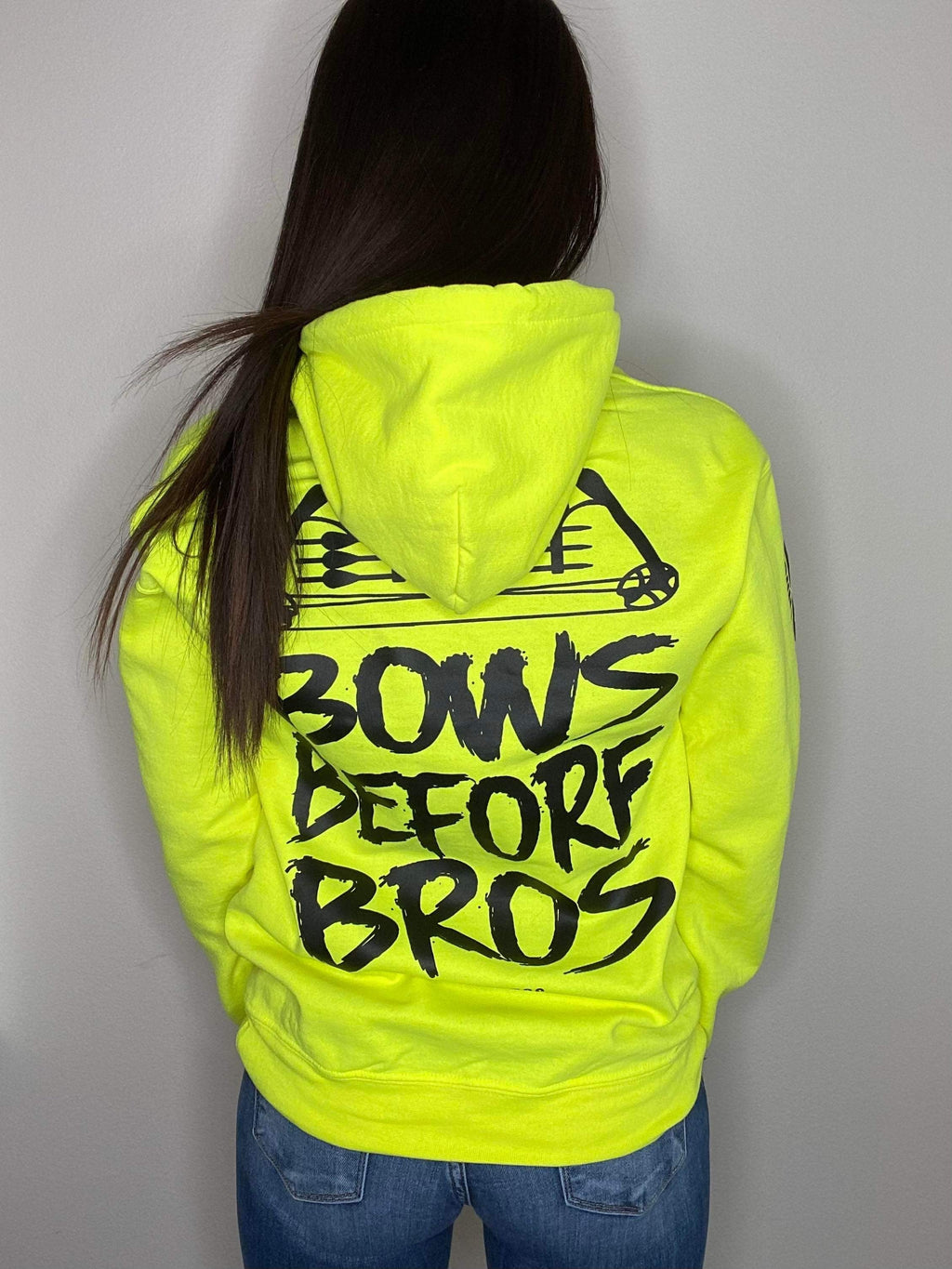 Luckless Outfitters Bows Before Bros Hoodie — side view