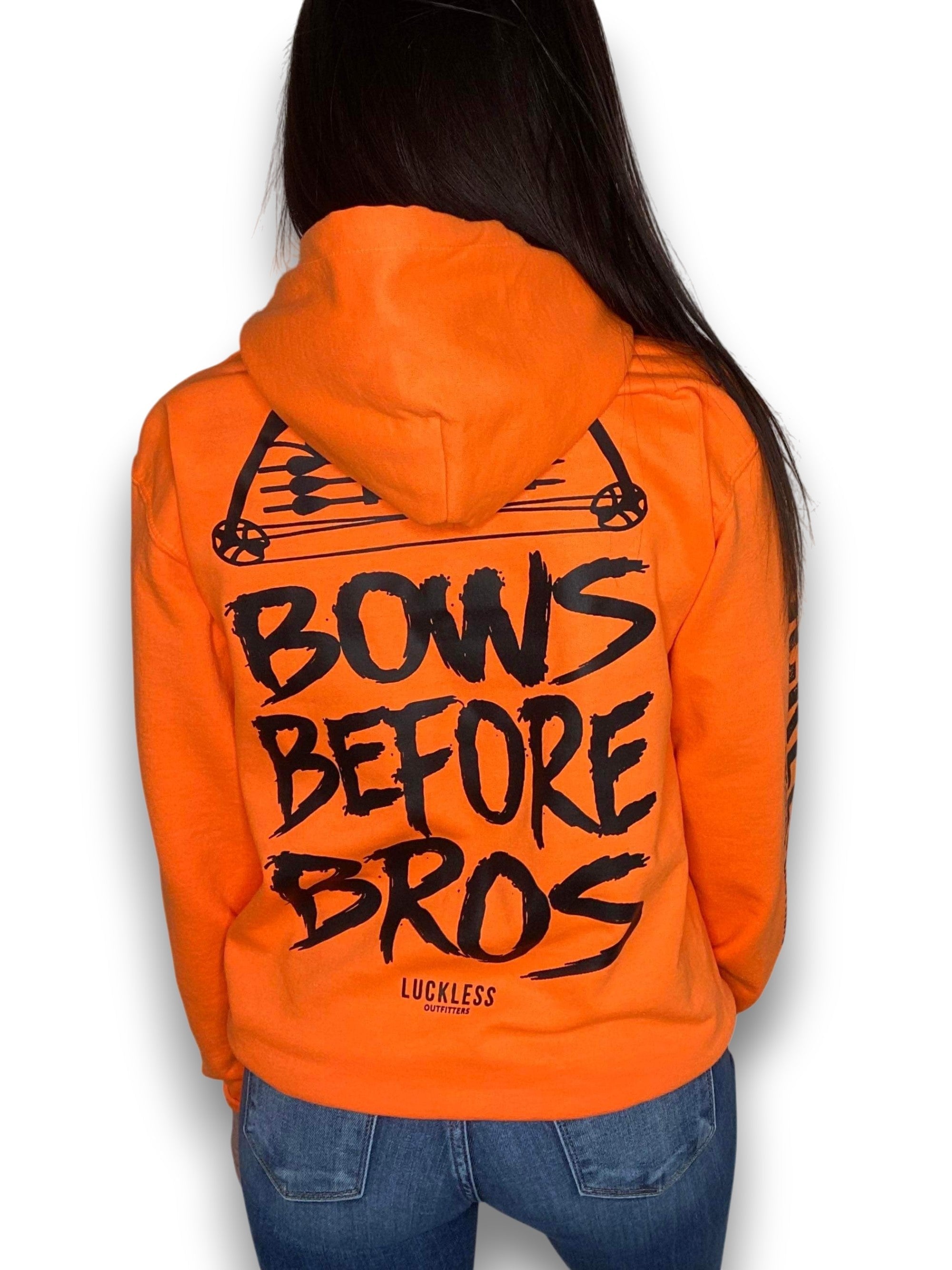 Luckless Outfitters Bows Before Bros Hoodie — main product shot