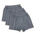 Spun Bamboo Men's Bamboo Viscose/Cotton Boxer Style Underwear Charcoal Grey Color - 3-pack — main product shot