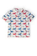 Mila & Rose ® Boys Patriotic Pups S/S Polo — main product shot