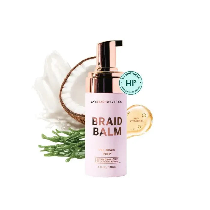 The Beachwaver Co. Braid Balm Pre-Braid Prep — in-use photo
