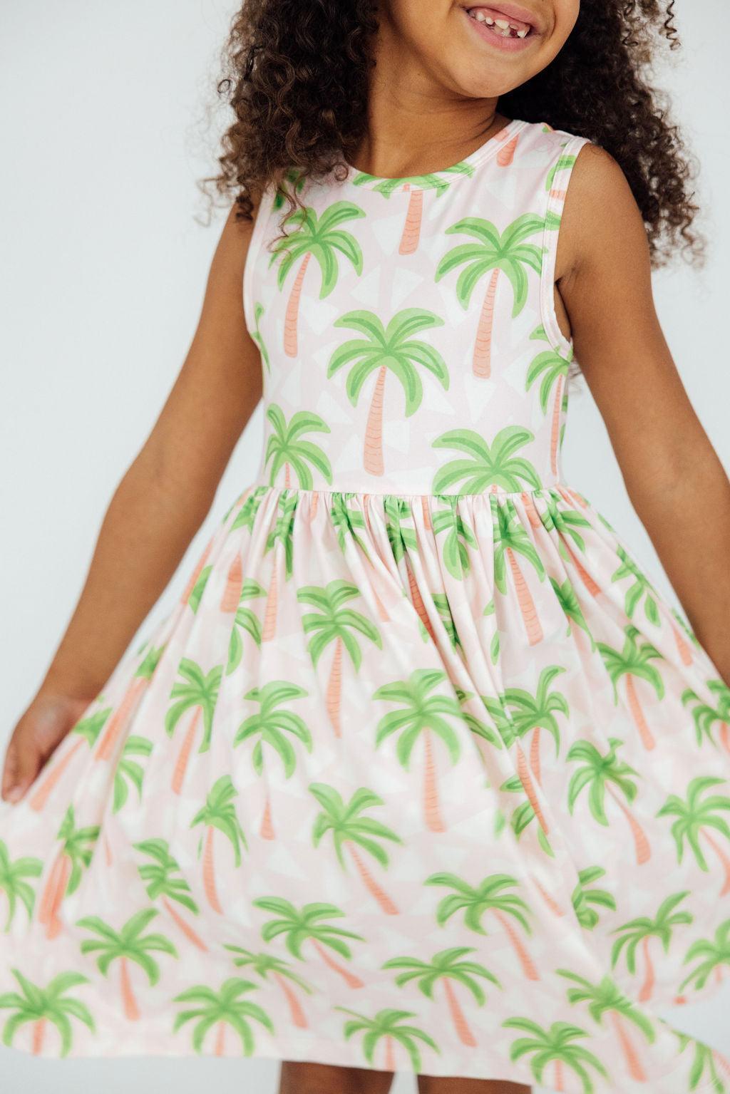 Mila & Rose ® Breezy Beauty Tank Twirl Dress — detail close-up
