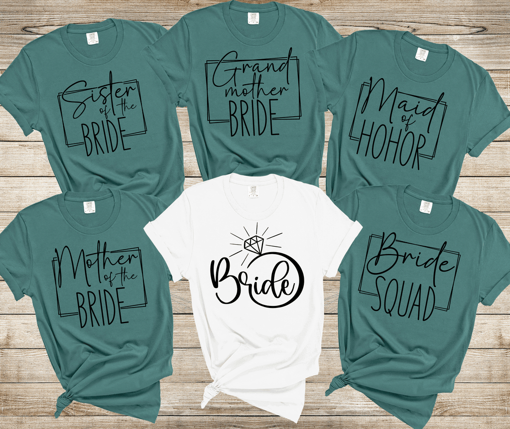 A Blessed Texas Mess Boutique Bride  Family shirts, Mon of Bride, bridal party shirts, Wedding shirts,… — dtf / graphic shirts category context