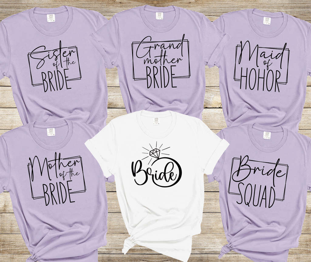 A Blessed Texas Mess Boutique Bride  Family shirts, Mon of Bride, bridal party shirts, Wedding shirts,… — detail shot 8