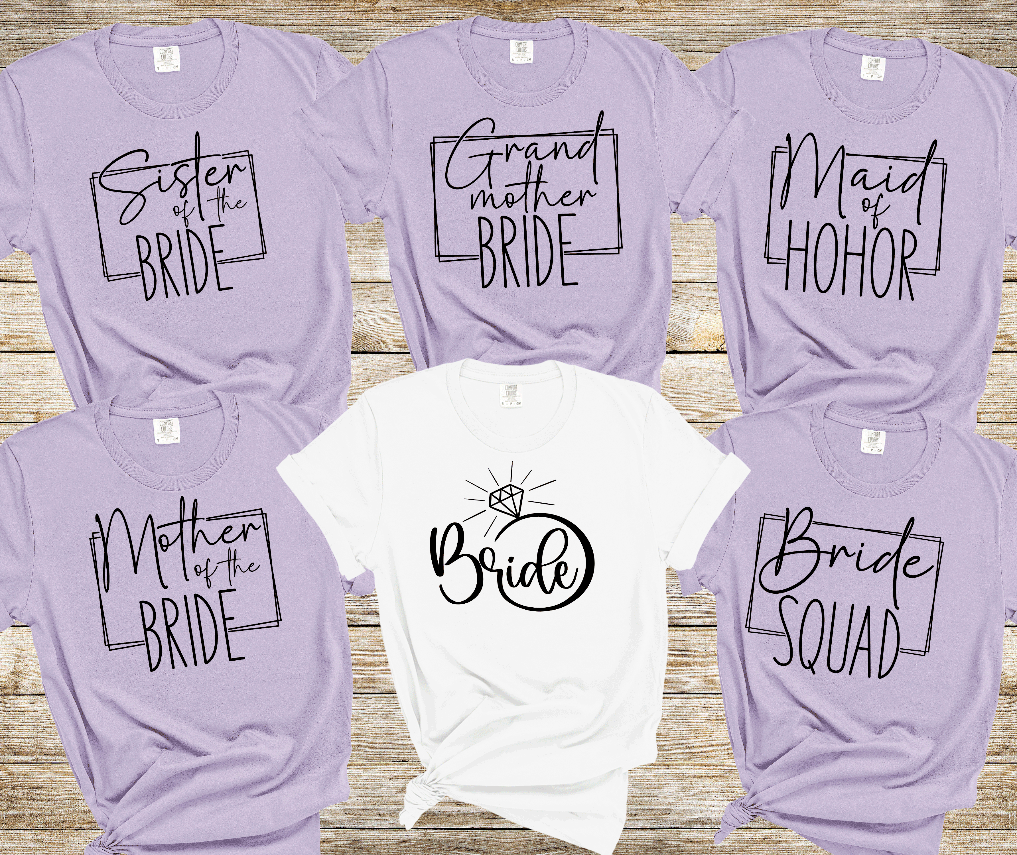 A Blessed Texas Mess Boutique Bride  Family shirts, Mon of Bride, bridal party shirts, Wedding shirts,… — detail shot 8