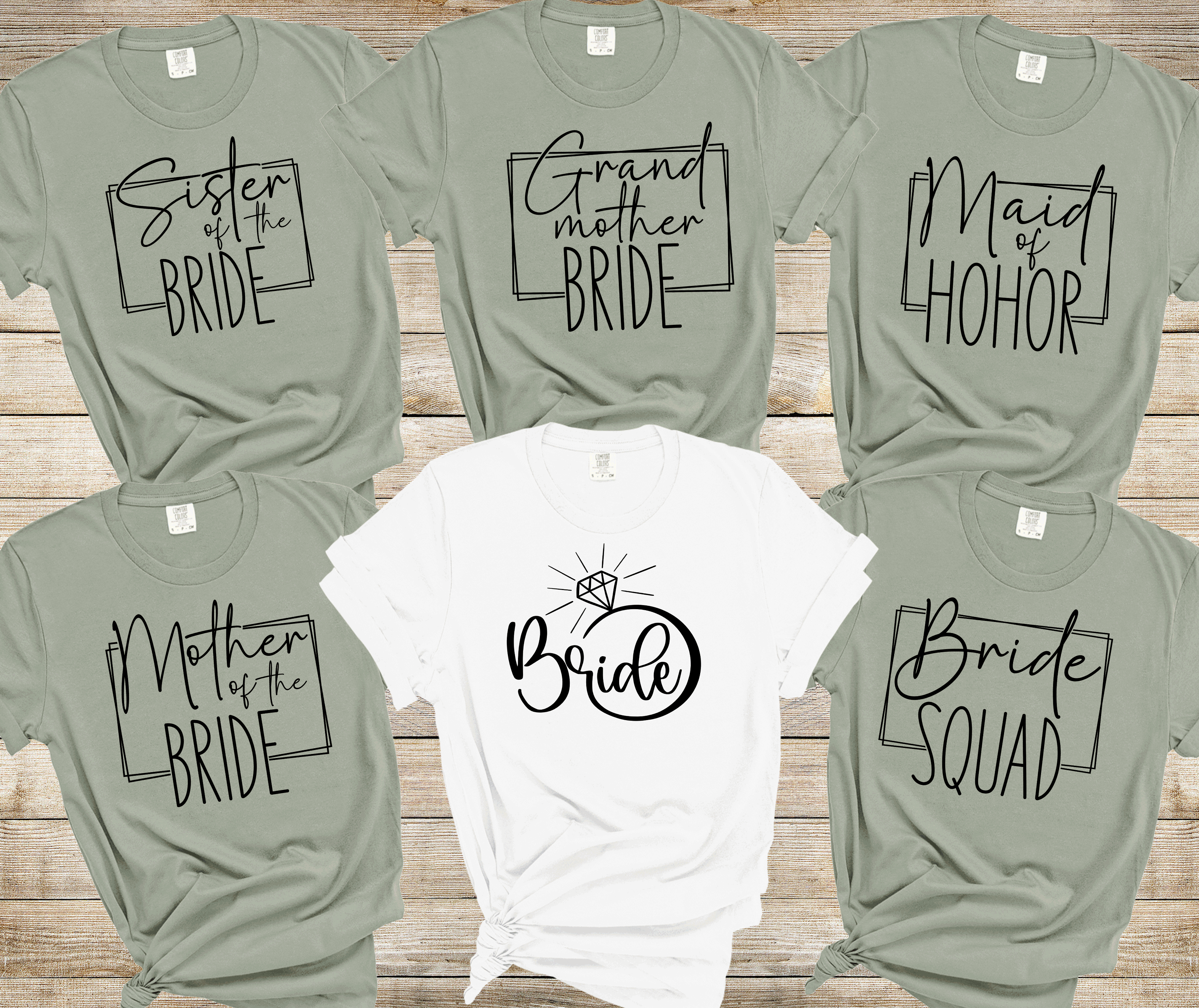 A Blessed Texas Mess Boutique Bride  Family shirts, Mon of Bride, bridal party shirts, Wedding shirts,… — detail shot 7
