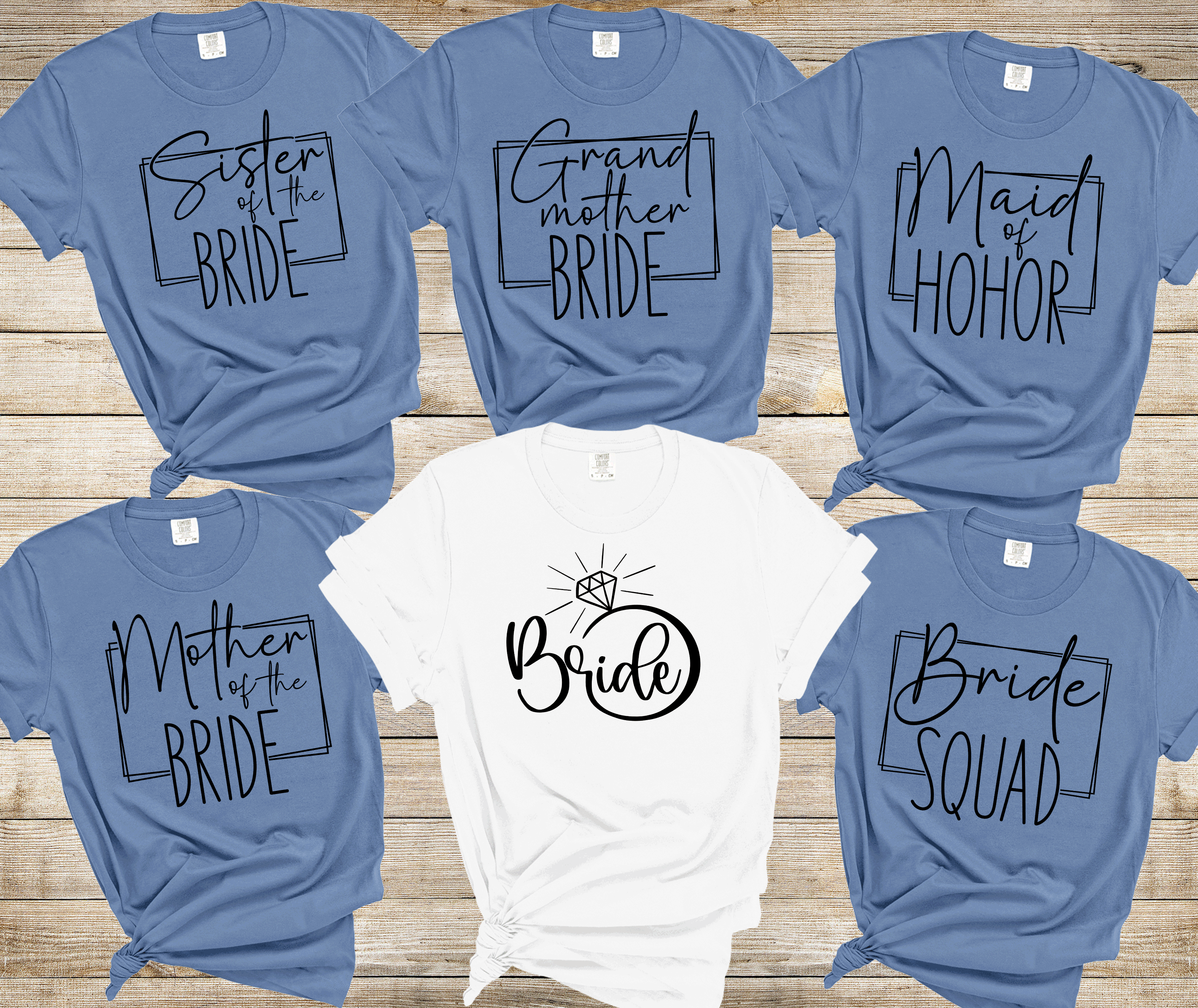 A Blessed Texas Mess Boutique Bride  Family shirts, Mon of Bride, bridal party shirts, Wedding shirts,… — detail shot 6