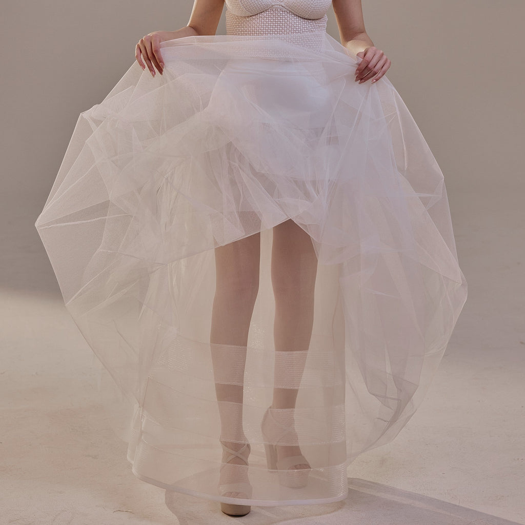 Bridal Petticoat with Corsage and Hard Net Tulle Underskirt ,Wedding Crinoline with Petticoat Netting Fabric – Bridal Port, v
