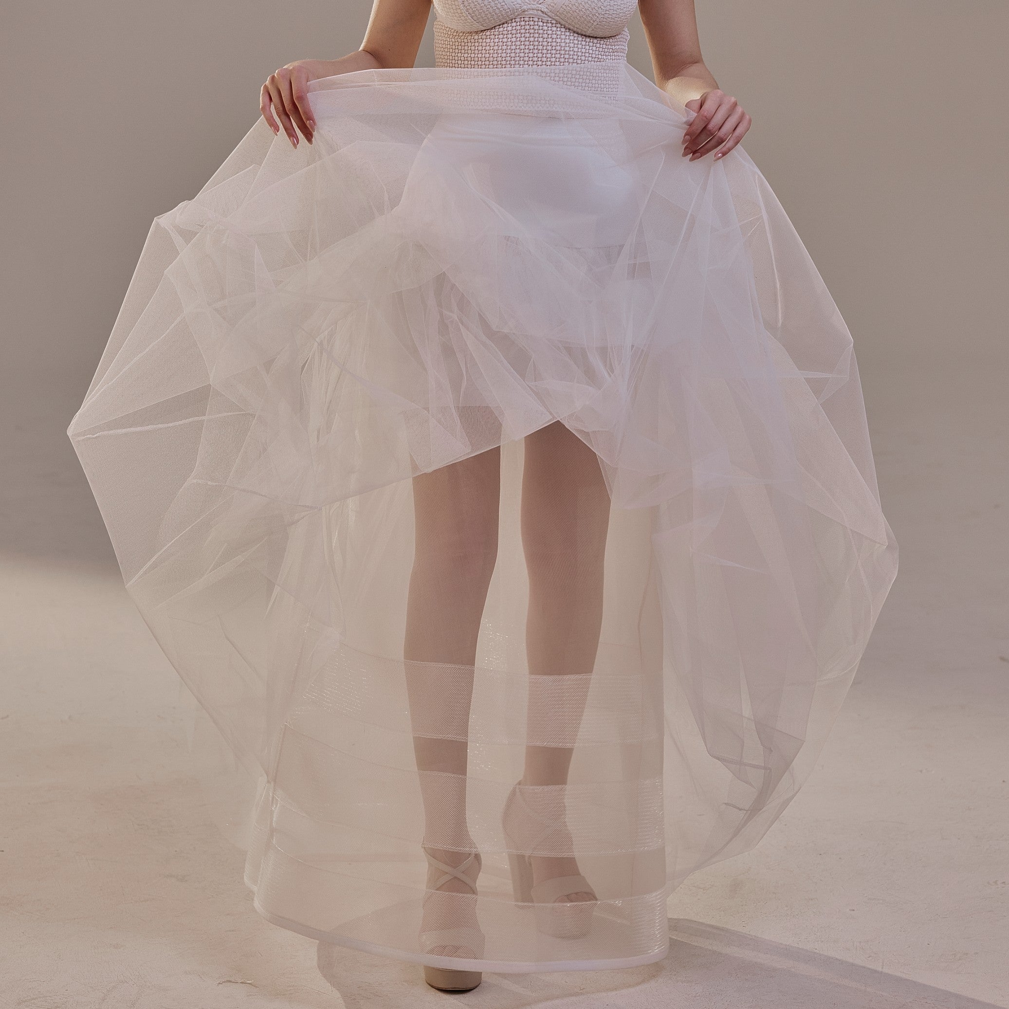 Bridal Petticoat with Corsage and Hard Net Tulle Underskirt ,Wedding Crinoline with Petticoat Netting Fabric – Bridal Port, v