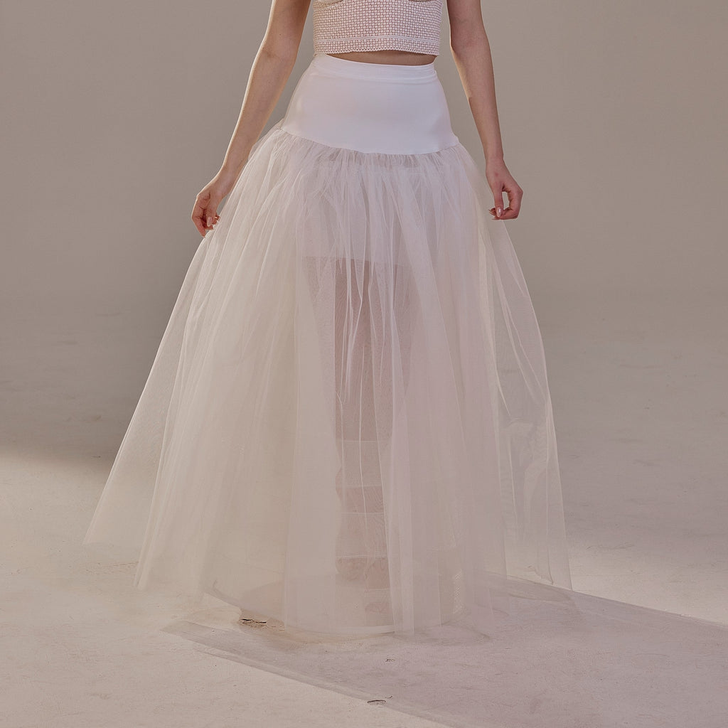Bridal Petticoat with Corsage and Hard Net Tulle Underskirt ,Wedding Crinoline with Petticoat Netting Fabric – Bridal Port, v