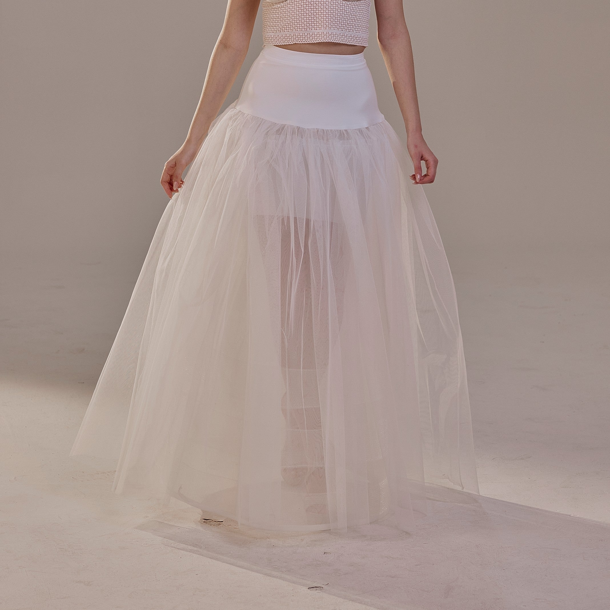 Bridal Petticoat with Corsage and Hard Net Tulle Underskirt ,Wedding Crinoline with Petticoat Netting Fabric – Bridal Port, v
