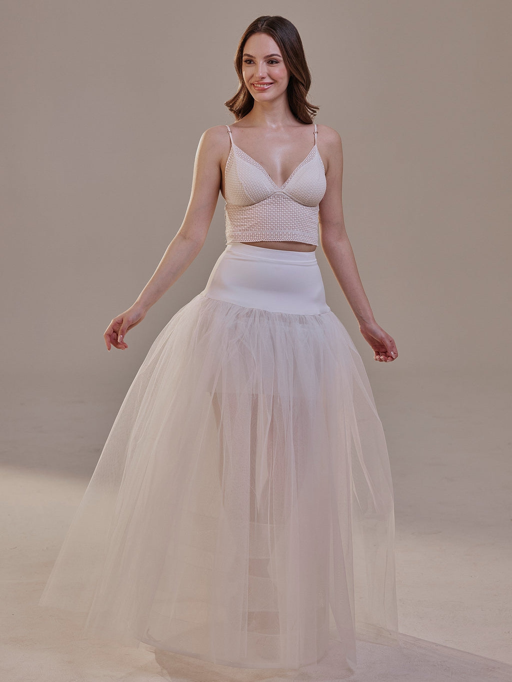 Bridal Petticoat with Corsage and Hard Net Tulle Underskirt ,Wedding Crinoline with Petticoat Netting Fabric – Bridal Port, v