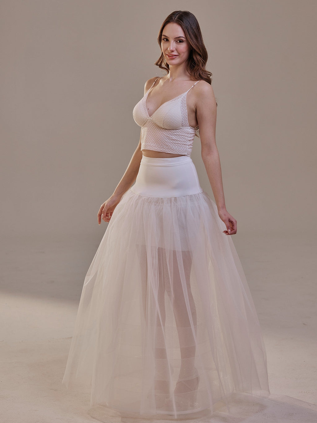 Bridal Petticoat with Corsage and Hard Net Tulle Underskirt ,Wedding Crinoline with Petticoat Netting Fabric – Bridal Port, v