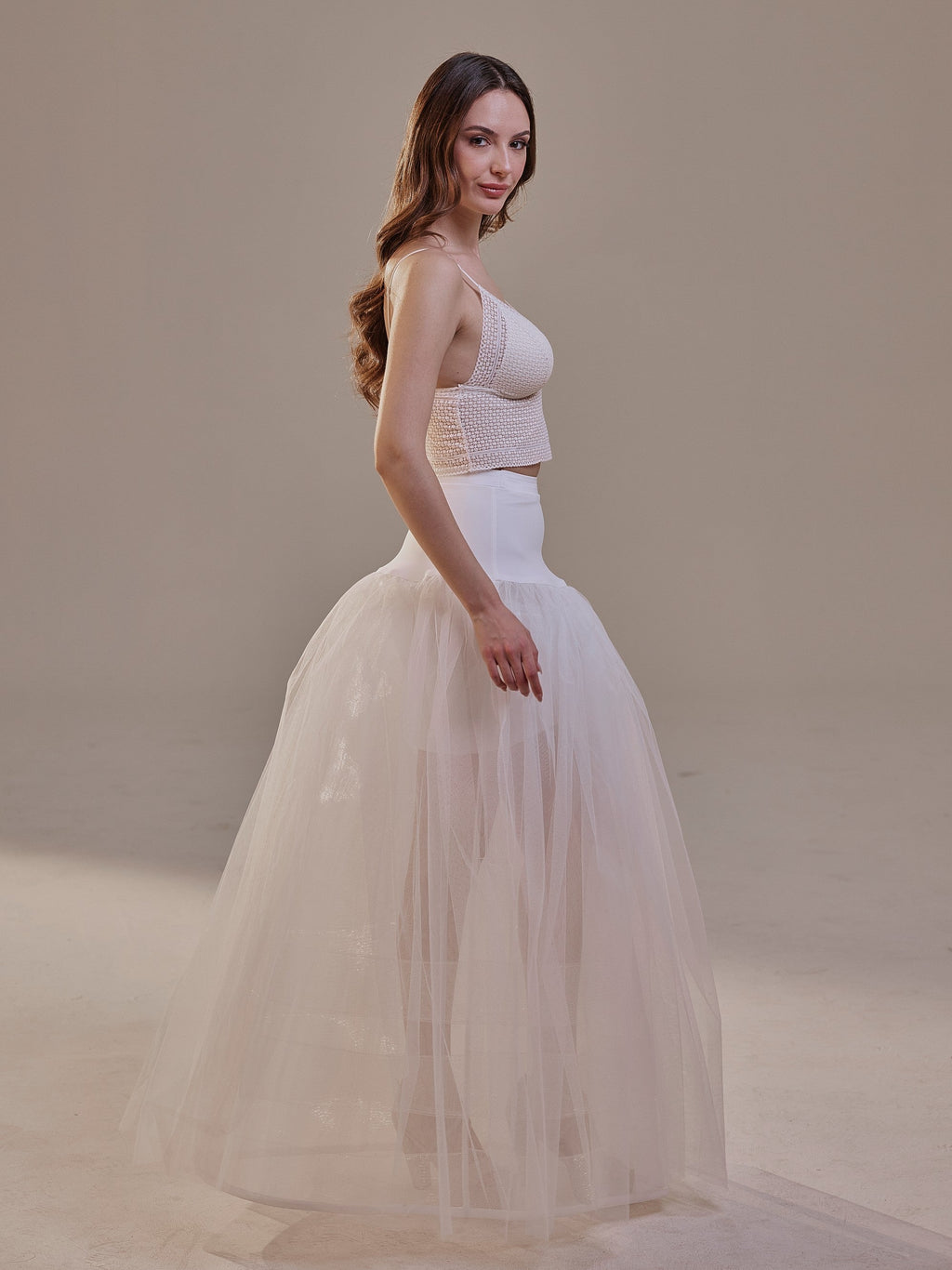 Bridal Petticoat with Corsage and Hard Net Tulle Underskirt ,Wedding Crinoline with Petticoat Netting Fabric – Bridal Port, v