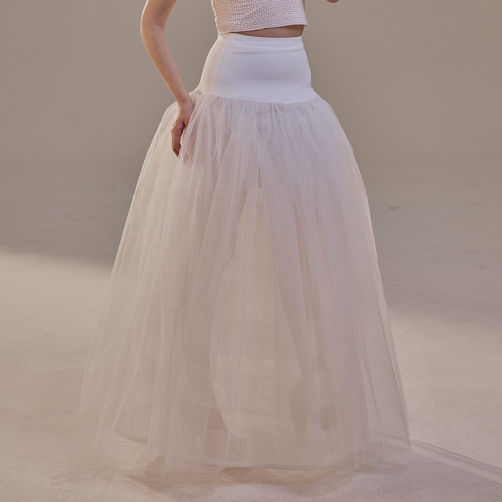 Bridal Petticoat with Corsage and Hard Net Tulle Underskirt ,Wedding Crinoline with Petticoat Netting Fabric – Bridal Port, v