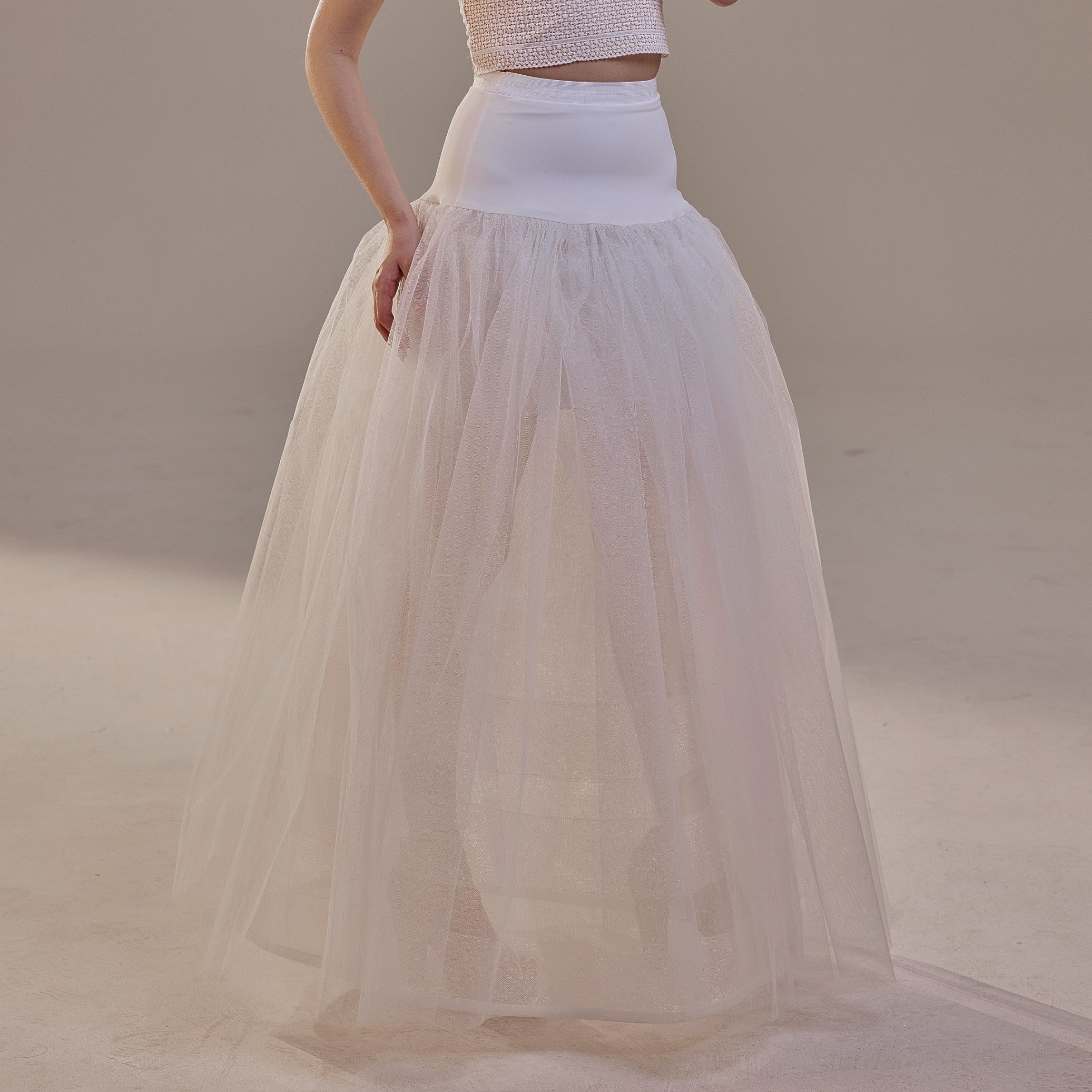 Bridal Petticoat with Corsage and Hard Net Tulle Underskirt ,Wedding Crinoline with Petticoat Netting Fabric – Bridal Port, v
