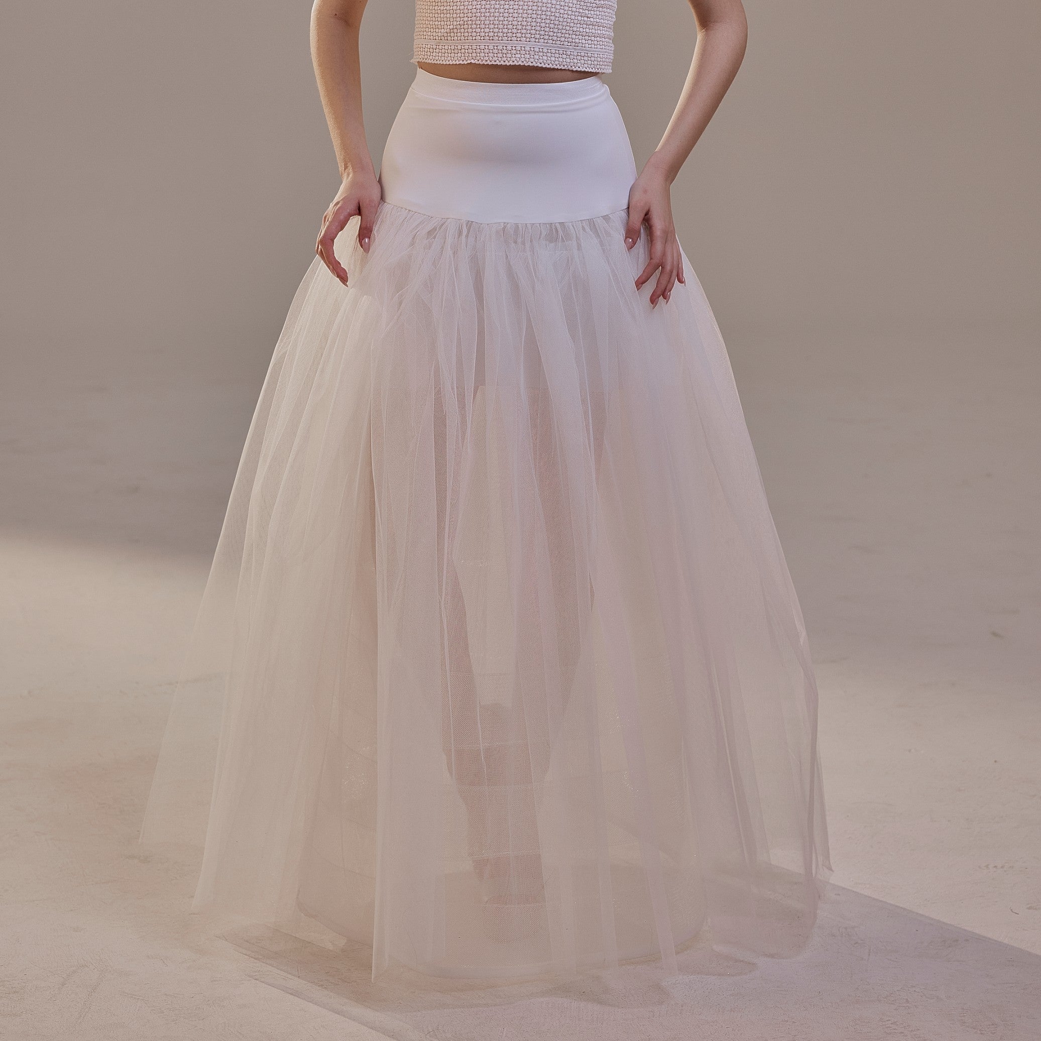 Bridal Petticoat with Corsage and Hard Net Tulle Underskirt ,Wedding Crinoline with Petticoat Netting Fabric – Bridal Port, v
