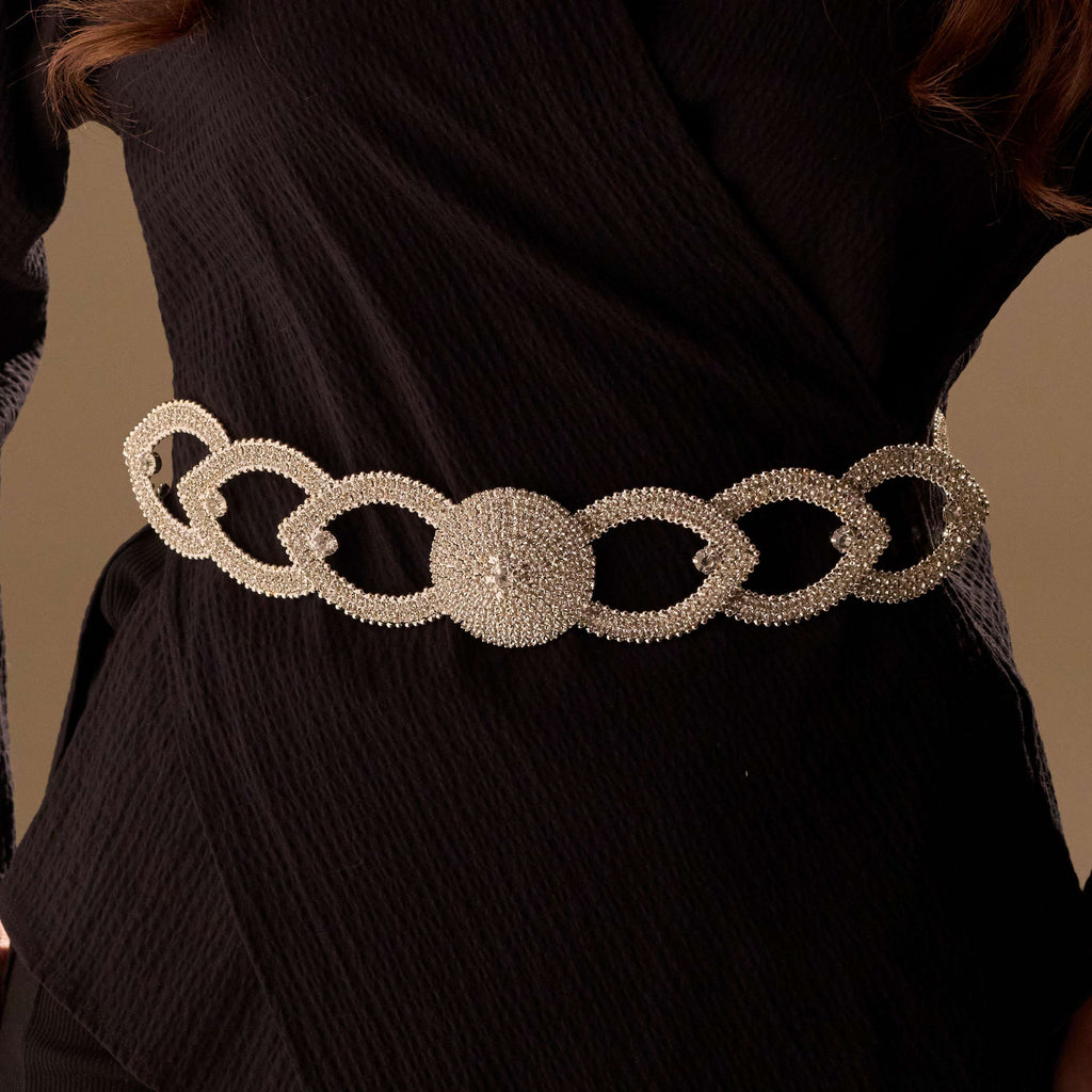 Elegant Silver Wedding Belt- Bridal Sash Belt, Jeweled Belt – Bridal Port