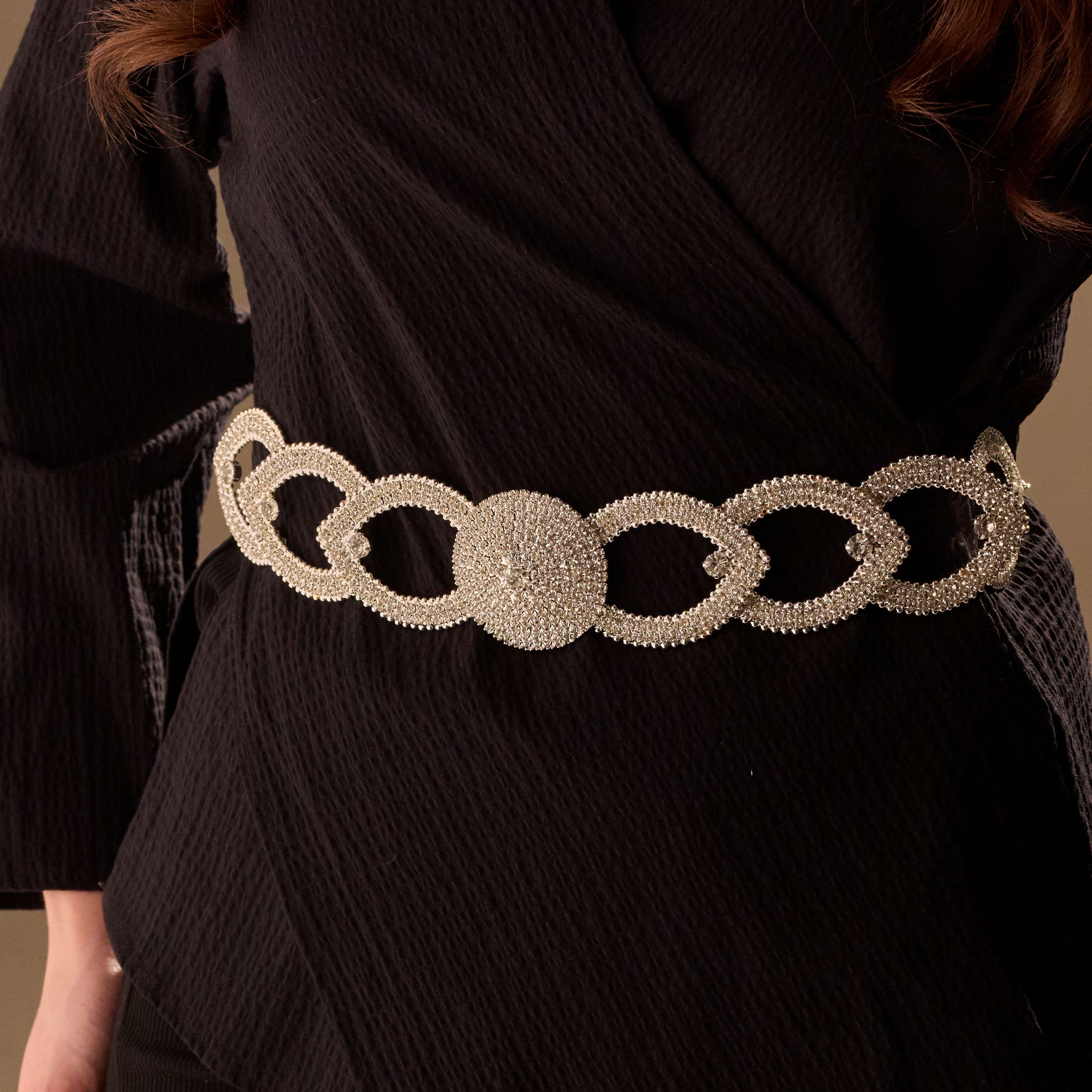 Elegant Silver Wedding Belt- Bridal Sash Belt, Jeweled Belt – Bridal Port, view 2
