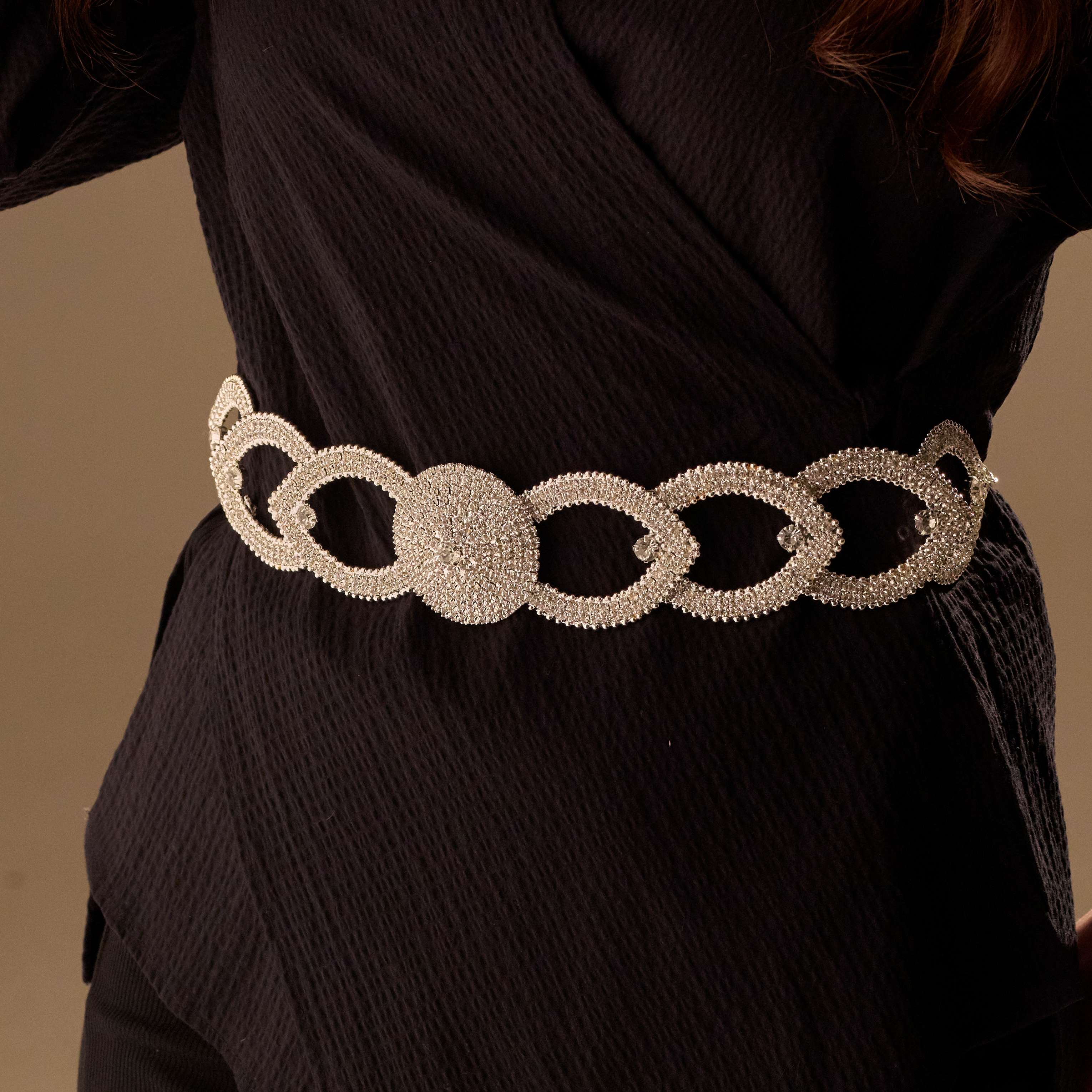 Elegant Silver Wedding Belt- Bridal Sash Belt, Jeweled Belt – Bridal Port, view 5