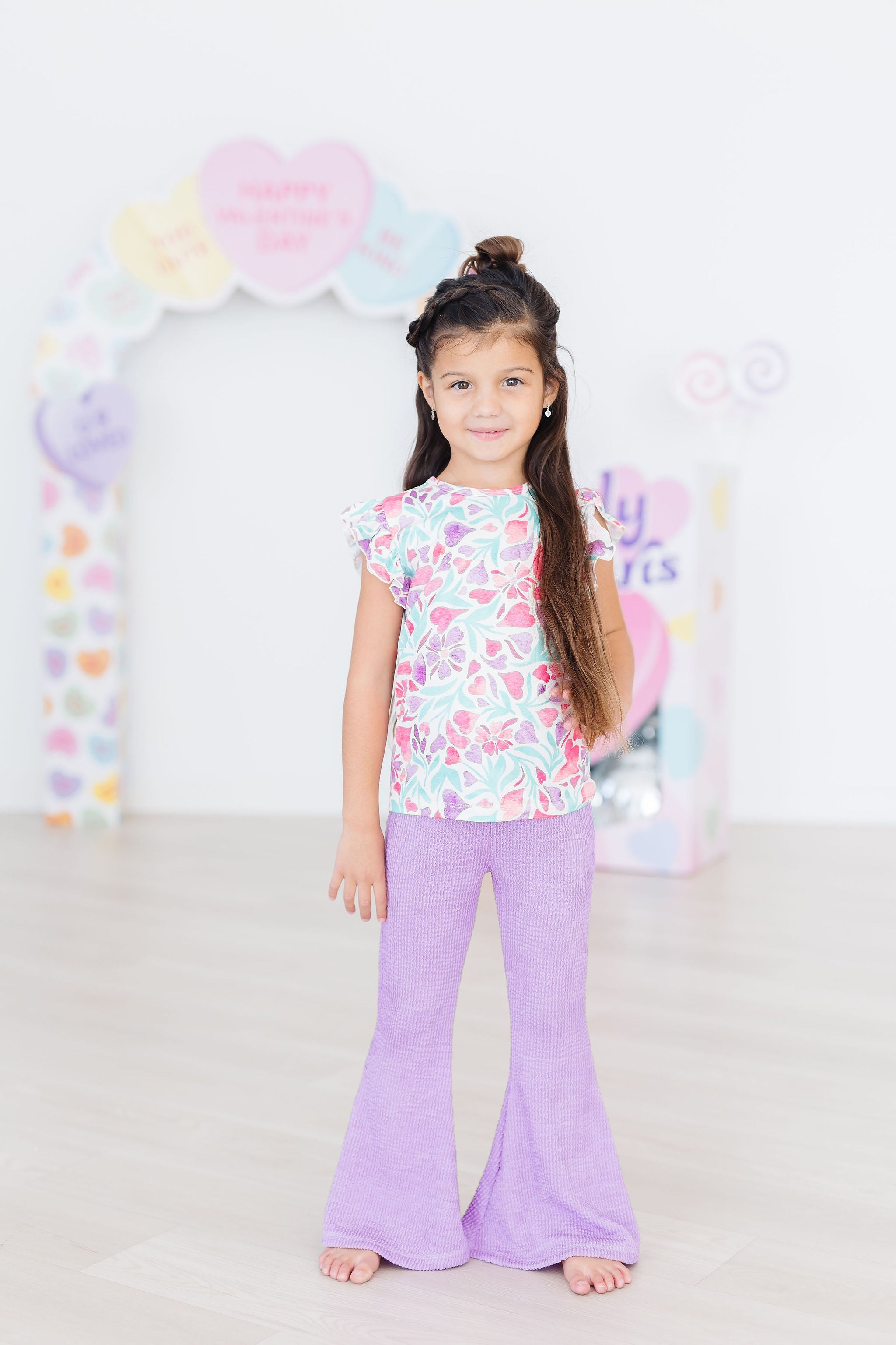 Mila & Rose ® Bright Lilac Scrunchy Bells — lifestyle context