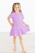 Mila & Rose ® Bright Lilac Scrunchy Pocket Tee — main product shot