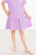 Mila & Rose ® Bright Lilac Scrunchy Twirl Skort — main product shot