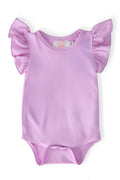 Mila & Rose ® Bright Lilac S/S Flutter Bodysuit — main product shot