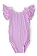 Mila & Rose ® Bright Lilac S/S Flutter Sleeve Leotard — main product shot